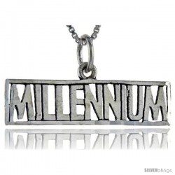 Sterling Silver Millennium Talking Pendant, 1 in wide