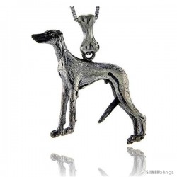 Sterling Silver Greyhound Dog Pendant