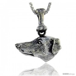 Sterling Silver Greyhound Dog Pendant -Style Pa999