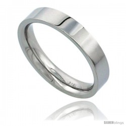 Surgical Steel 4mm Wedding Band Thumb Ring Comfort-Fit High Polish