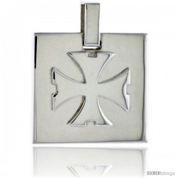 Sterling Silver Saint John's / Maltese Cross / Regeneration Cross, 3/4 in (20 mm) tall