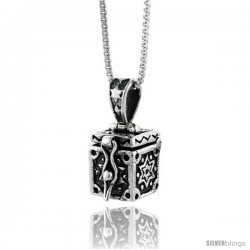 Sterling Silver Prayer Box with Star of David Design