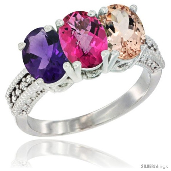 https://www.silverblings.com/77826-thickbox_default/14k-white-gold-natural-amethyst-pink-topaz-morganite-ring-3-stone-7x5-mm-oval-diamond-accent.jpg