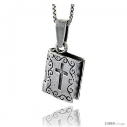 Sterling Silver Prayer Box in the Shape of Bible -Style Pb46