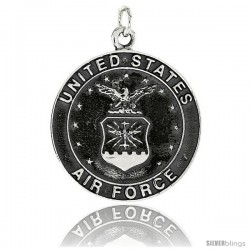 Sterling Silver U.S. Air Force Medal, 1 1/4" (32 mm) tall