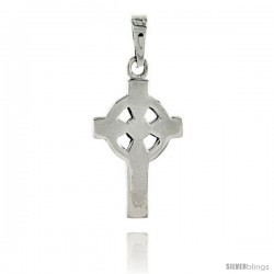 Sterling Silver Celtic Cross, High Cross, 1 1/8" (29 mm) tall