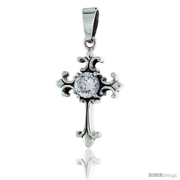 https://www.silverblings.com/79584-thickbox_default/sterling-silver-cross-fleury-pendant-w-large-clear-cz-w-18-thin-box-chain.jpg