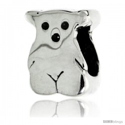 Sterling Silver Teddy Bear Bead Charm for most Charm Bracelets -Style Pdr120