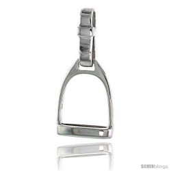 Sterling Silver Stirrup Pendant, 1 3/16" (31 mm) tall