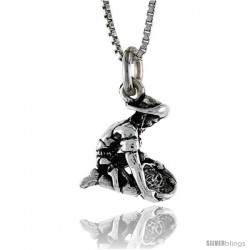 Sterling Silver Prospector Pendant, 9/16 in. (15 mm) Long.