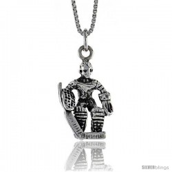 Sterling Silver Hockey Goalie Pendant, in. ( mm) Long.