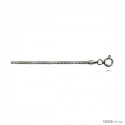 Sterling Silver Popcorn Chain 1.6mm Nickel Free