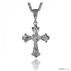 Sterling Silver Cross Pendant, 1 9/16" (40 mm) tall