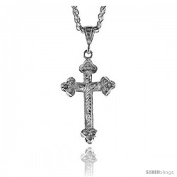 Sterling Silver Cross Pendant,1 3/4" (45 mm) tall