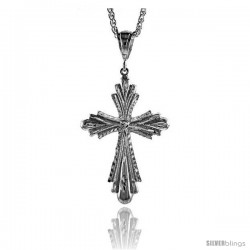 Sterling Silver Cross Pendant, 2 11/16" (68 mm) tall