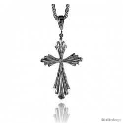 Sterling Silver Cross Pendant, 2 3/16 (56 mm) tall