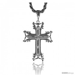 Sterling Silver Cross Pendant, 2 3/8" (61 mm) tall