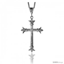 Sterling Silver Cross Pendant, 3 7/16" (89 mm) tall