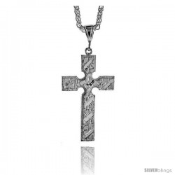 Sterling Silver Cross Pendant, 1 15/16" (49 mm) tall