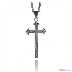 Sterling Silver Cross Pendant, 2 1/4" (57 mm) tall