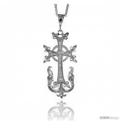 Sterling Silver Anchor Pendant, 3 5/8" (93 mm) tall