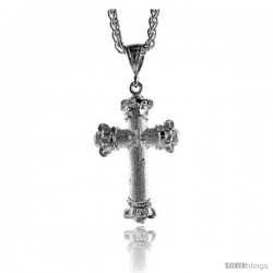 Sterling Silver Cross Pendant, 1 3/4" (44 mm) tall