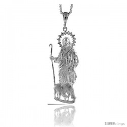 Sterling Silver St. Lazarus Pendant, 4 1/8" (106 mm) tall