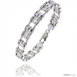 Sterling Silver Binario Bar Beaded Bracelet), 7/16 in. (11 mm) wide