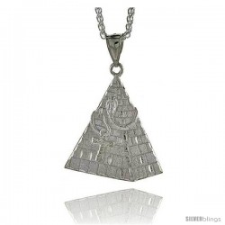 Sterling Silver Pyramid Pendant, 1 15/16" (49 mm) tall