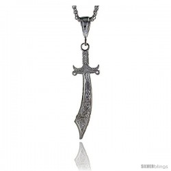 Sterling Silver Sword Pendant, 2 1/2" (64 mm) tall