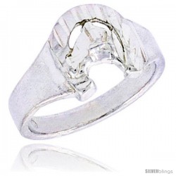 Sterling Silver Horse Shoe Baby Ring / Kid's Ring / Toe Ring (Available in Size 1 to 5)