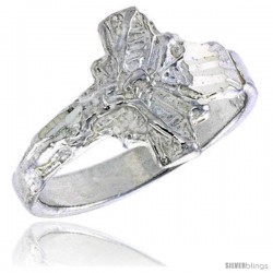 Sterling Silver Crucifix Baby Ring / Kid's Ring / Toe Ring (Available in Size 1 to 5)