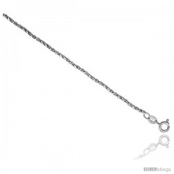 Sterling Silver Italian Twisted BOX Chain Necklace 1.4mm Nickel Free