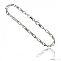 Sterling Silver Italian Rounded LONG BOX Chain Necklaces & Bracelets 4mm Medium Heavy weight Smooth Finish Nickel Free