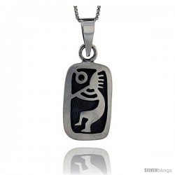 Sterling Silver kokopelli Pendant, 1 1/16 in tall