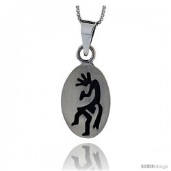 Sterling Silver kokopelli Pendant, 1 in tall