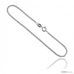 Sterling Silver Classic Italian Cable Chain Necklaces & Bracelets 1.5mm thin Nickel Free