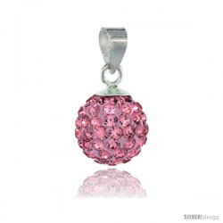 Sterling Silver Alexandrite Crystal Ball Pendants 10mm