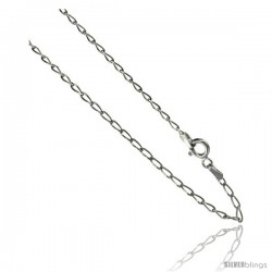 Sterling Silver LONG CURB CHAIN Necklaces & Bracelets 2mm wide, 18 in