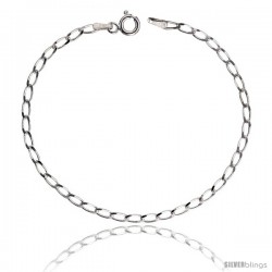 Sterling Silver LONG CURB CHAIN Necklaces & Bracelets 2.5mm Nickel Free