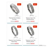 Titanium Band Ring Comfort-fit