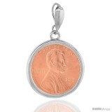 Sterling Silver Penny Bezel 19 mm Coins Prong Back Illusion Edge 1 Cent Coin NOT Included