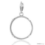 Sterling Silver Penny Bezel 19 mm Coins Prong Back Round Edge 1 Cent Coin NOT Included