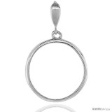 Sterling Silver 21 mm Nickel (5 Cents) Screw Top Coin Bezel Frame Pendant (Coin is NOT Included)