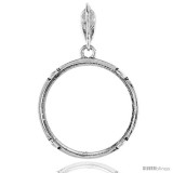 Sterling Silver Nickel Bezel 21 mm Coins Prong Back Round Edge 5 Cent Coin