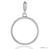 Sterling Silver Nickel Bezel 21 mm Coins Prong Back Round Edge 5 Cent Coin