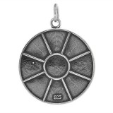 Sterling Silver New Orleans, LA Water Meter Manhole Cover Pendant, 1 in tall