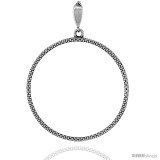 1 Onza Plata Libertad Bezel 36 mm Coins Sterling Silver  Prong Back Square Edge