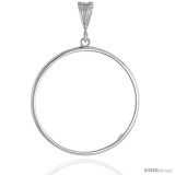 1 Onza Plata Libertad Bezel 36 mm Coins Sterling Silver Prong Back Round Edge - No Coin
