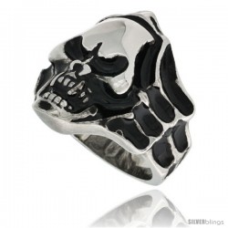 Surgical Steel Biker Ring Shrouded Vampire Skull